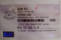Spotkanie ze Stephenem Kingiem - bilet do Grand Rex, Paryż 16 listopad 2013