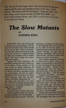Fantasy & Science Fiction 7 1981 strona tytułowa noweli The Slow Mutants