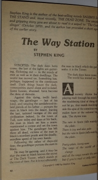 Fantasy & Science Fiction 4 1980 strona tytułowa noweli The Way Station