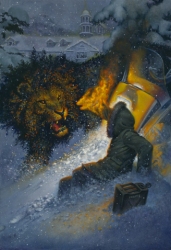 Don Maitz - Halloran and Lion - obrazek