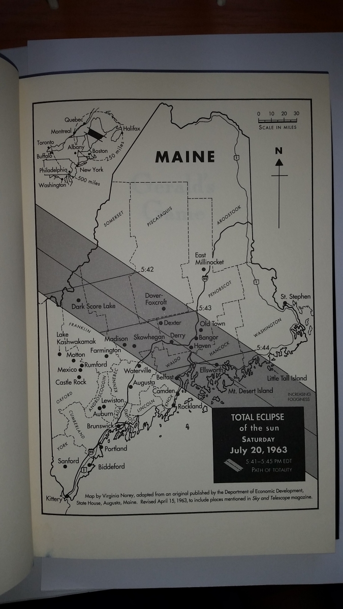 "Gerald's Game" - mapa Maine i widocznoĹciÄ zaÄmienia - obrazek