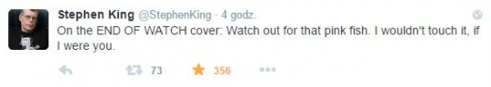 Stephen King o End of Watch cover na twitter