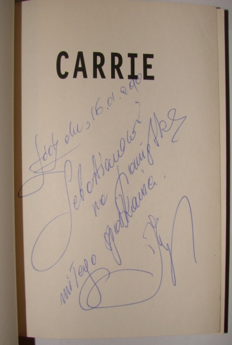 "Carrie" - autograf i dedykacja Jacka Kopalskiego - obrazek