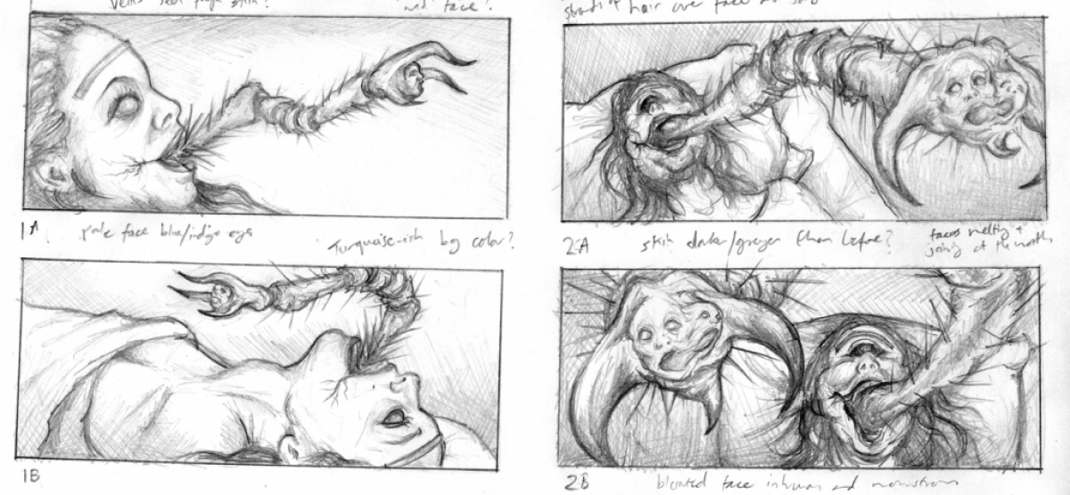 "Przebudzenie" - szkice koncepcyjne "Mary Monster" - autor Vincent Chong - obrazek